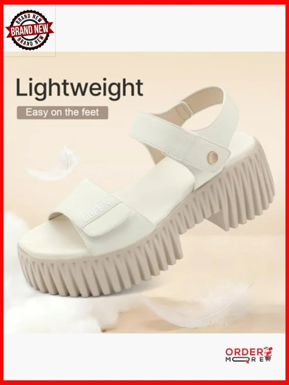 Women's Platform Sandals with Arch Support, Adjustable Straps, Lightweight